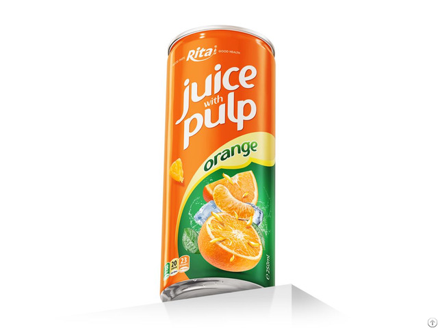 Rita Orange Juice With Pulp 250ml Can
