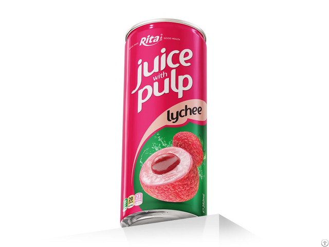 Rita Lychee Juice With Pulp 250ml Can