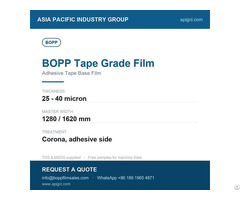 Bopp Film 8 Micron White Corona Treated For Food Sachets