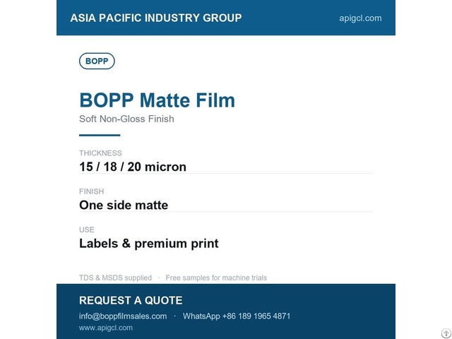Bopp Film 8 Micron White Metallized For Graphic Arts