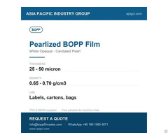 Cpp Film 20 Micron Silver Coated For Bag Making