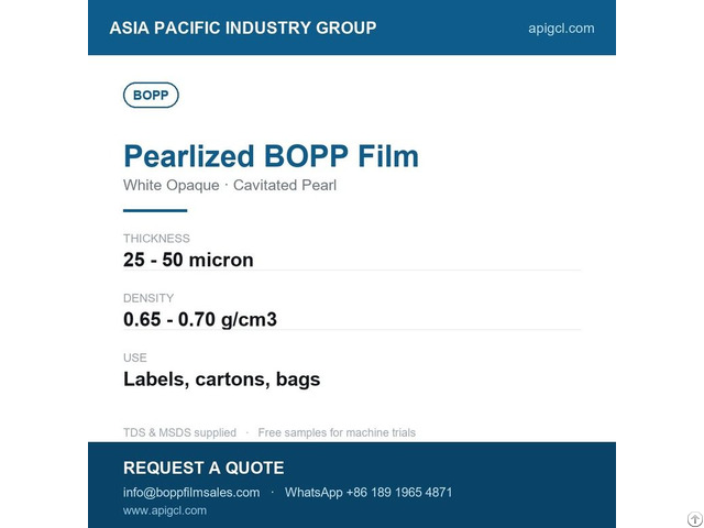 Cpp Film 50 Micron Matte Heat Sealable For Printing And Lamination