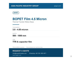 Bopa Film 15 Micron Transparent Corona Treated For Window Cartons