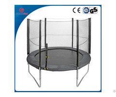 Createfun 12ft Fiber Glass Fitness Round Trampoline With Safety Net