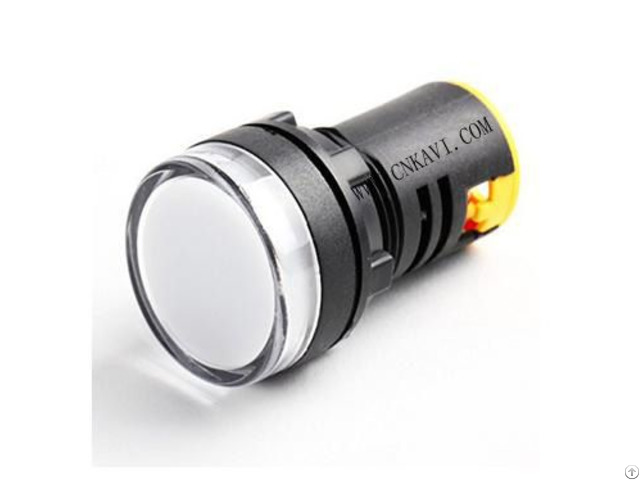 Led Pilot Lamp Signal Light Indicator 22mm Ad26b 22ds White
