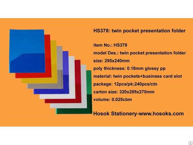 Hs378 Twin Pocket Presentation Folder