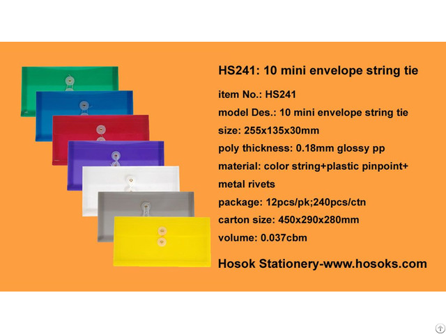 Hs241 10 Mini Envelope String Tie