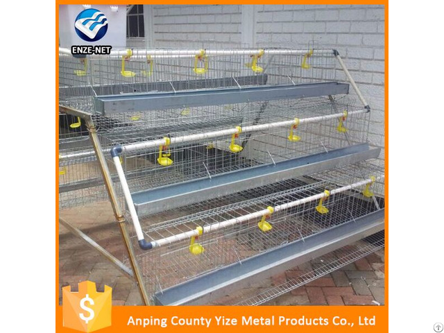 Automatic Chicken Cage Poultry Equipment With Feeding And Drinking System