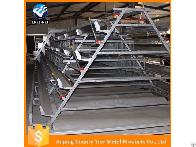 Four Tier Chicken Layer Battery Cage For Tanzania Poultry Farm