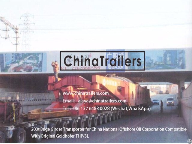 Chinatrailers Brige Girder Transporter Compatible With Goldhofer Thp Sl For Colombia