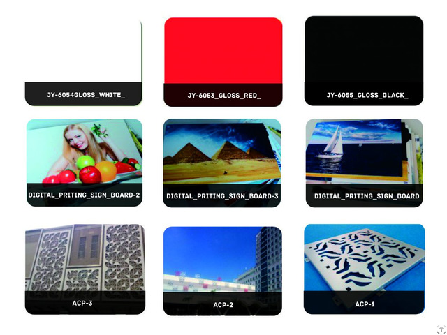 Kingaluc High Gloss Color Sign Board Aluminum Composite Panel