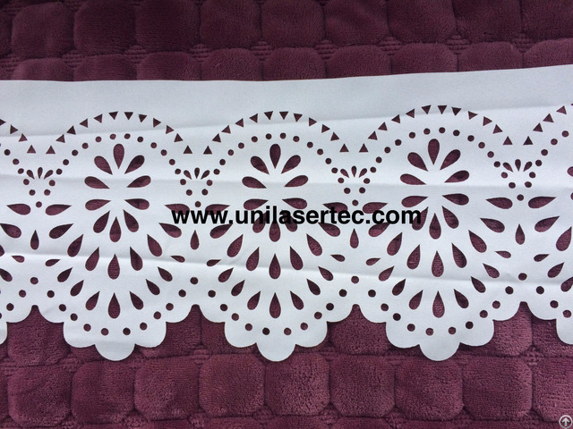 White Color Fabric Laser Cutting