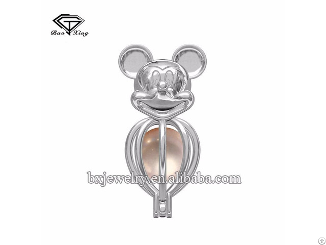 Most Popular Items Promotional Fashion Fine Silver Mickey Cage Pendant