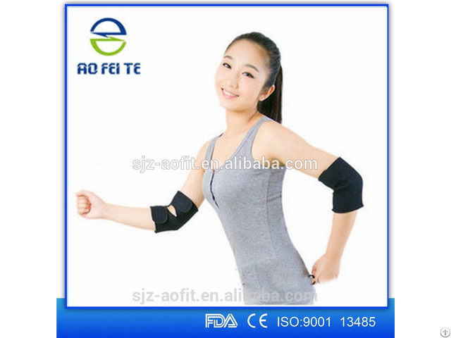 Promotional Orthopedic Medical Black Elbow Sleeve With A Pad Aft H003