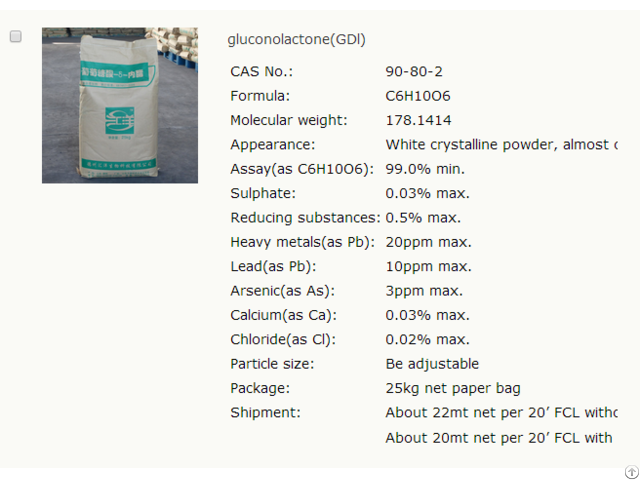 Glucono Delta Lactone