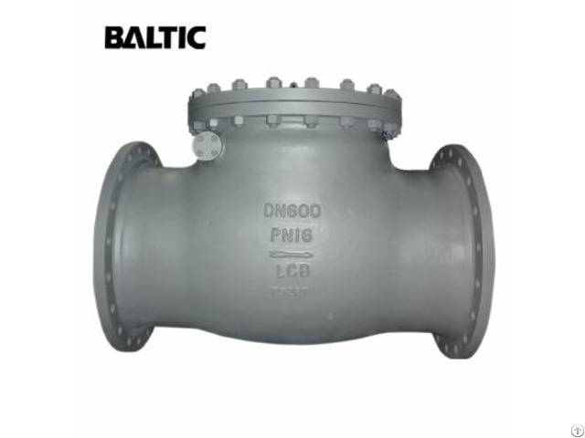 Astm A352 Lcb Swing Check Valve Dn600 Pn16 Din 3356 Rf Ends