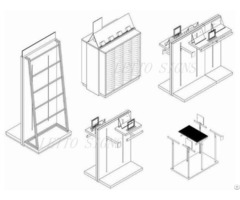 Movable Adjustable Clothing Rack Display With Rails Wholesale