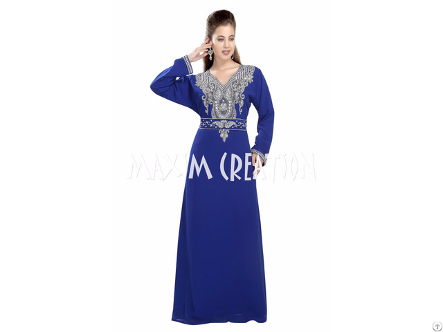 Dubai Kaftan With Bling Embroidery For Women Only