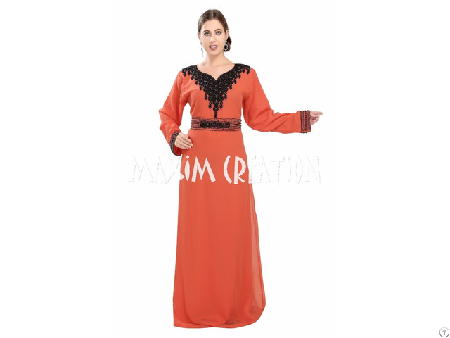 Fancy Dubai Kaftan With New Embroidery For Women Only