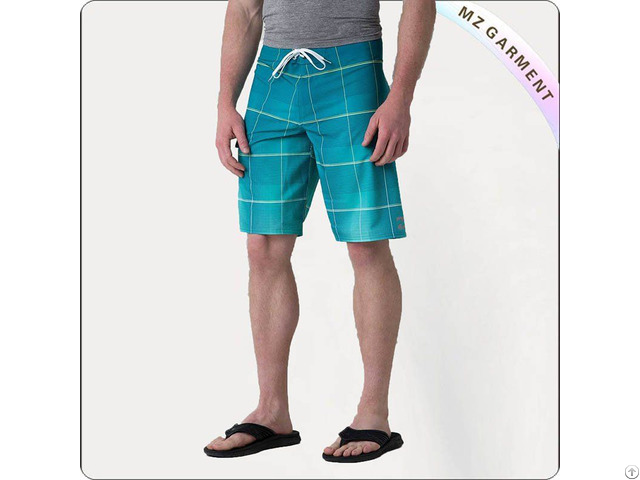 Men Plaid Bathing Trunks