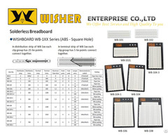 Solderless Breadboard Wishboard Wb 1xx Series Abs Square Hole