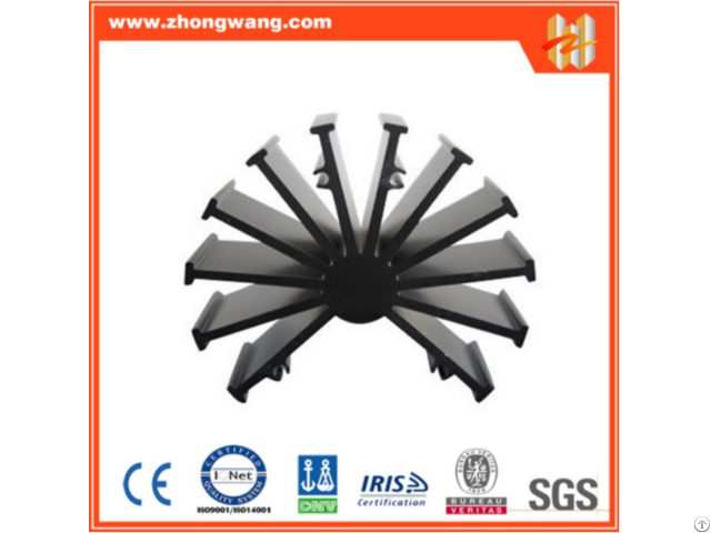 Aluminum Extruded Radiator Or Heat Sink With Black Anodized Surface