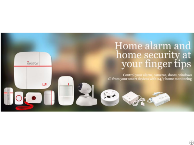 Android Ios App Smart Home Security Burglar Alarm System With Smoke Gas Water Detector