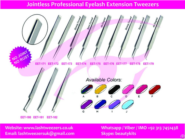 Jointless Professional Eyelash Extension Tweezers