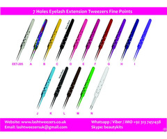 Holes Eyelash Extension Tweezers Fine Points