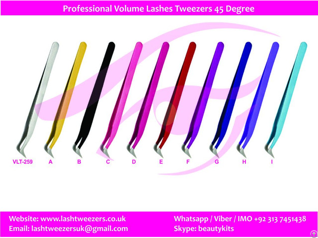 Professional Volume Lashes Tweezers 45 Degree