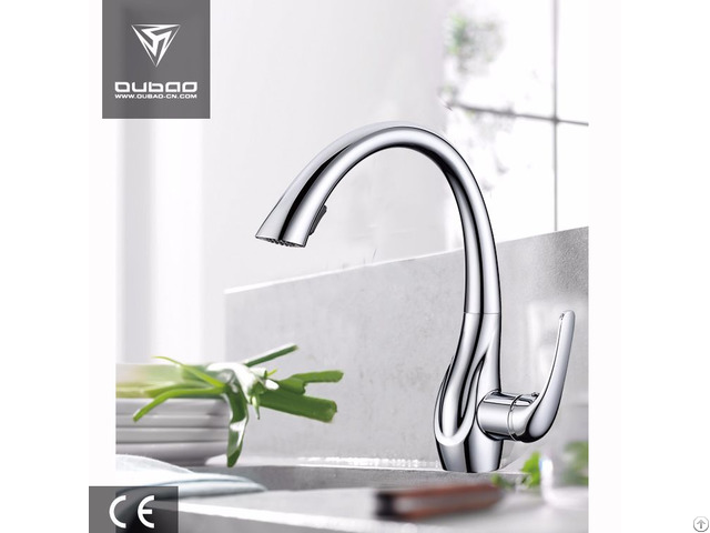 Chromed Finished Pull Out Kitchen Faucet