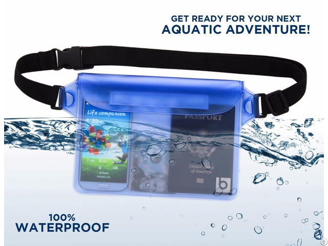 Dry Bag Waterproof Pouch With Waist Strap For Beach Swimming Boating Kayaking Fishing Hiking Camping