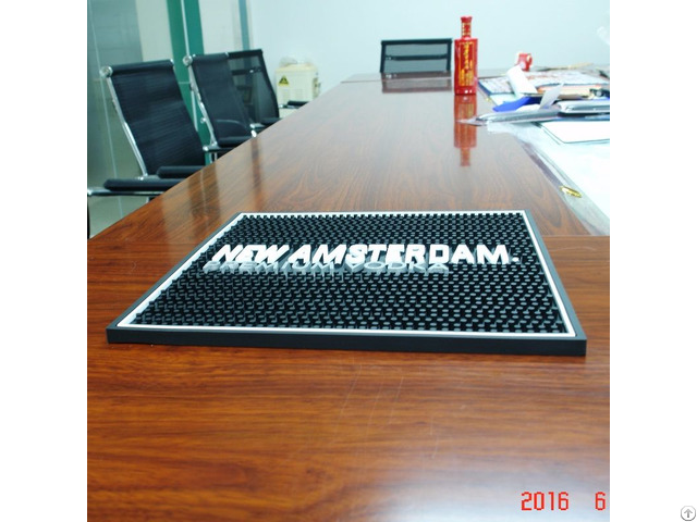 Custom Branded 100 Percent Rubber Beer Bar Mat With Logo