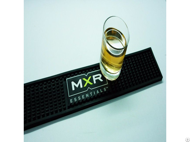 Promotional Embossing Advertsing Logo Eco Friendly Soft Pvc Bar Mats