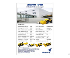 Alano 640 Ride On Industrial Sweeper