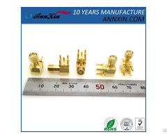 Gold Plated Sma Female Connector Right Angle For Pcb Board
