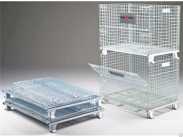 Collapsible And Stackable Wire Mesh Cages