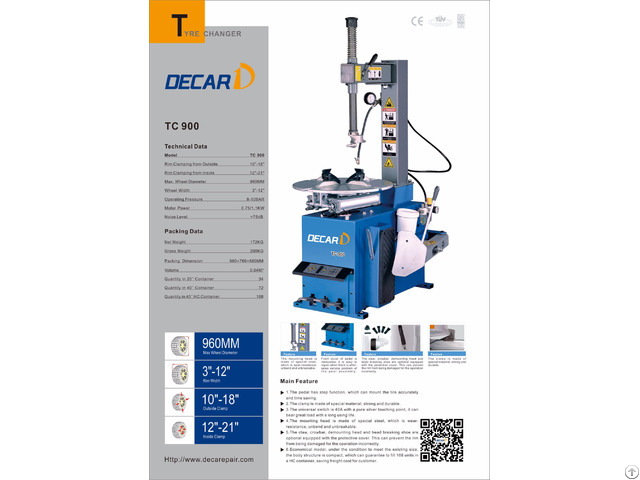 Popular Tc900 Ce Certification Tyre Changer