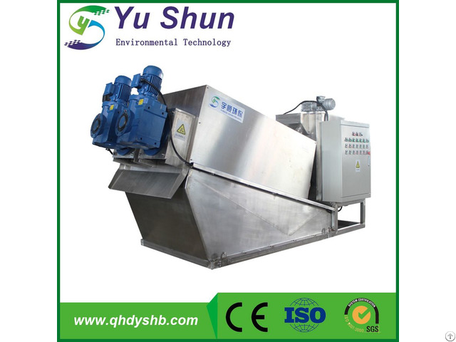 Big Capacity Screw Filter Press For Sewage Sludge Dewatering Process