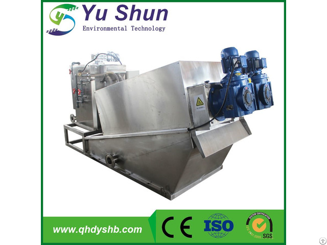 Volute Technology Moving Plate Screw Press For Sludge Dewatering