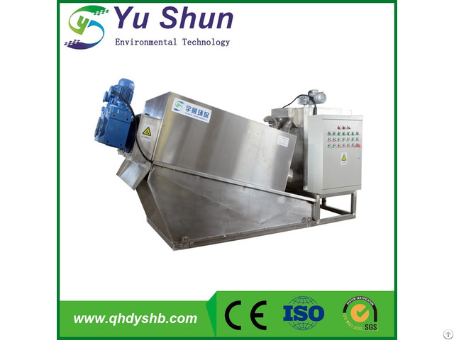 Good Performance Stainless Steel 304 Screw Sludge Dewatering Press For Water Treatment