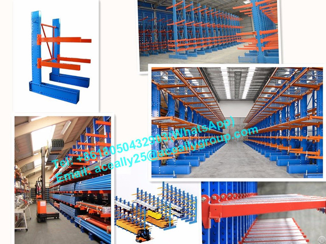 Warehouse Industrial Cantilever Racking For Rebar Storage