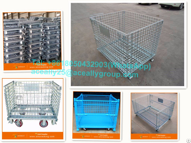 High Quality Folding Storage Metal Steel Cargo Used Wire Container For Sale