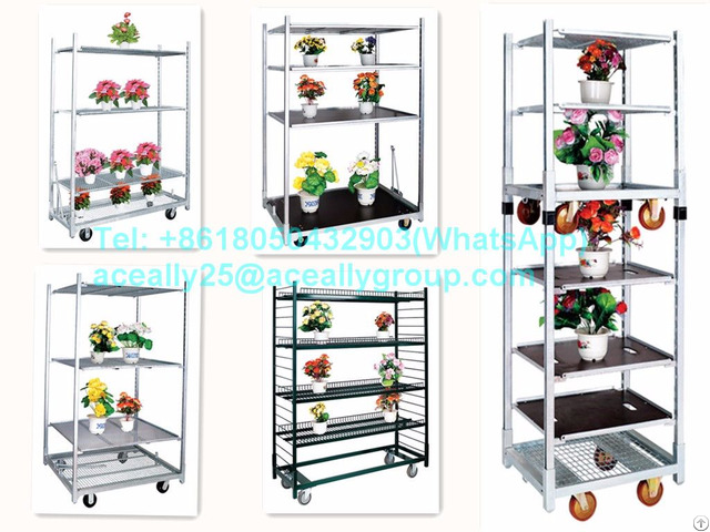 Manufecturing Display Transportation Cart Danish Flower Trolley