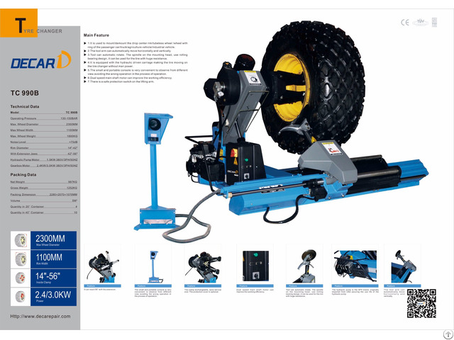 Tc990b Truck Tire Changing Machine With Ce Approval