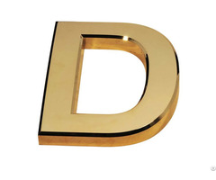 Gold Plating Plastic Letter Badge