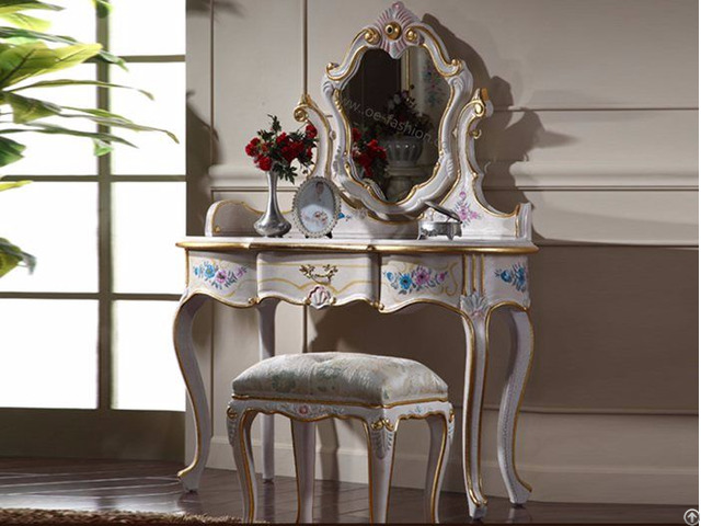 Baroque Dressing Table With Mirror