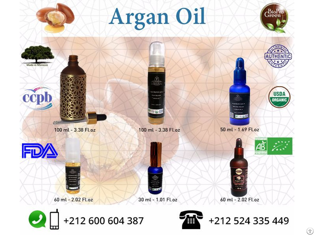100 Percent Pure And Certified Organic Argan Oil With Private Label