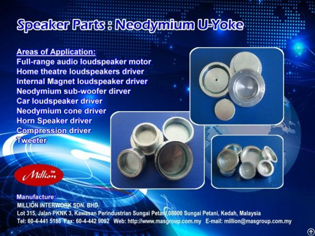 U Yokes For Raw Neodymium Ndfeb Speakers Driver