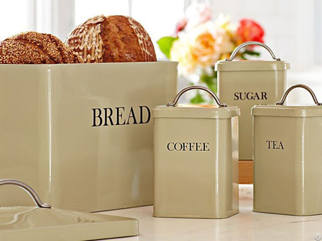 Bread Bin And Canister Set